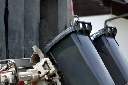 Recycling materials during garage clearance